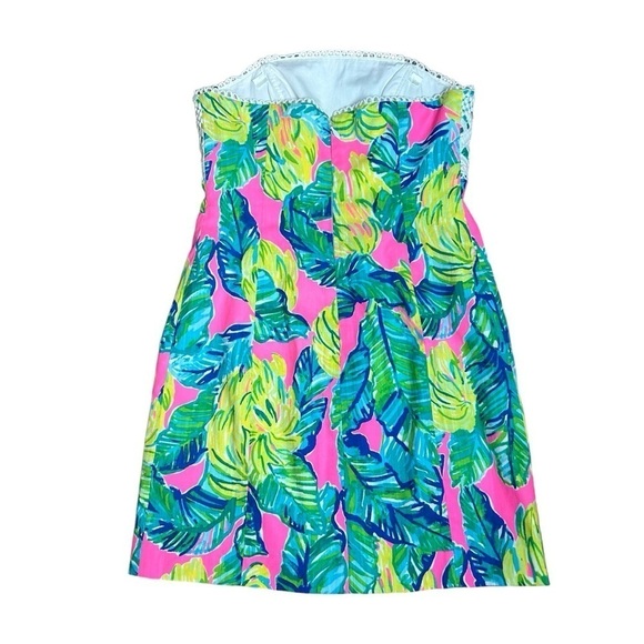 Lily Pulitzer Brynn Pink Sunset Strapless Dress Sz. 0 - Picture 6 of 15